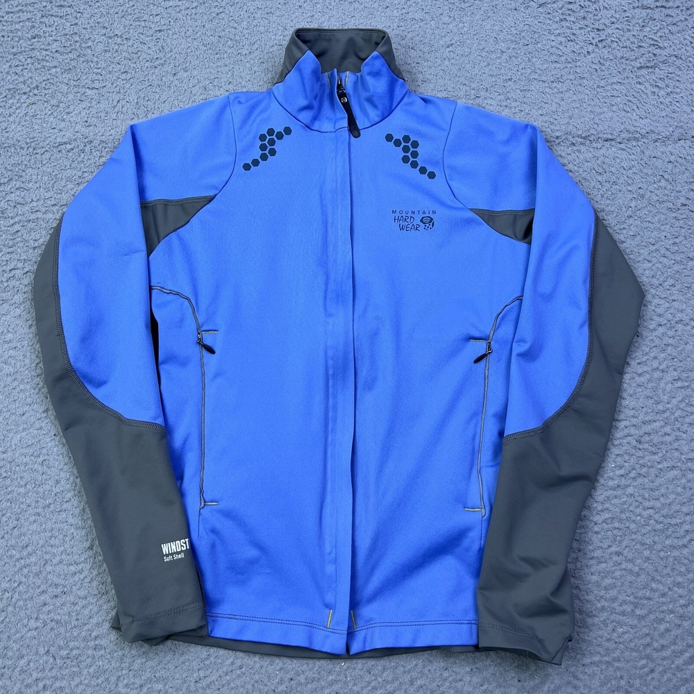 Mountain Hardwear Jacket Womens Medium Navy Softshell Windstopper‎ Gore Fleece